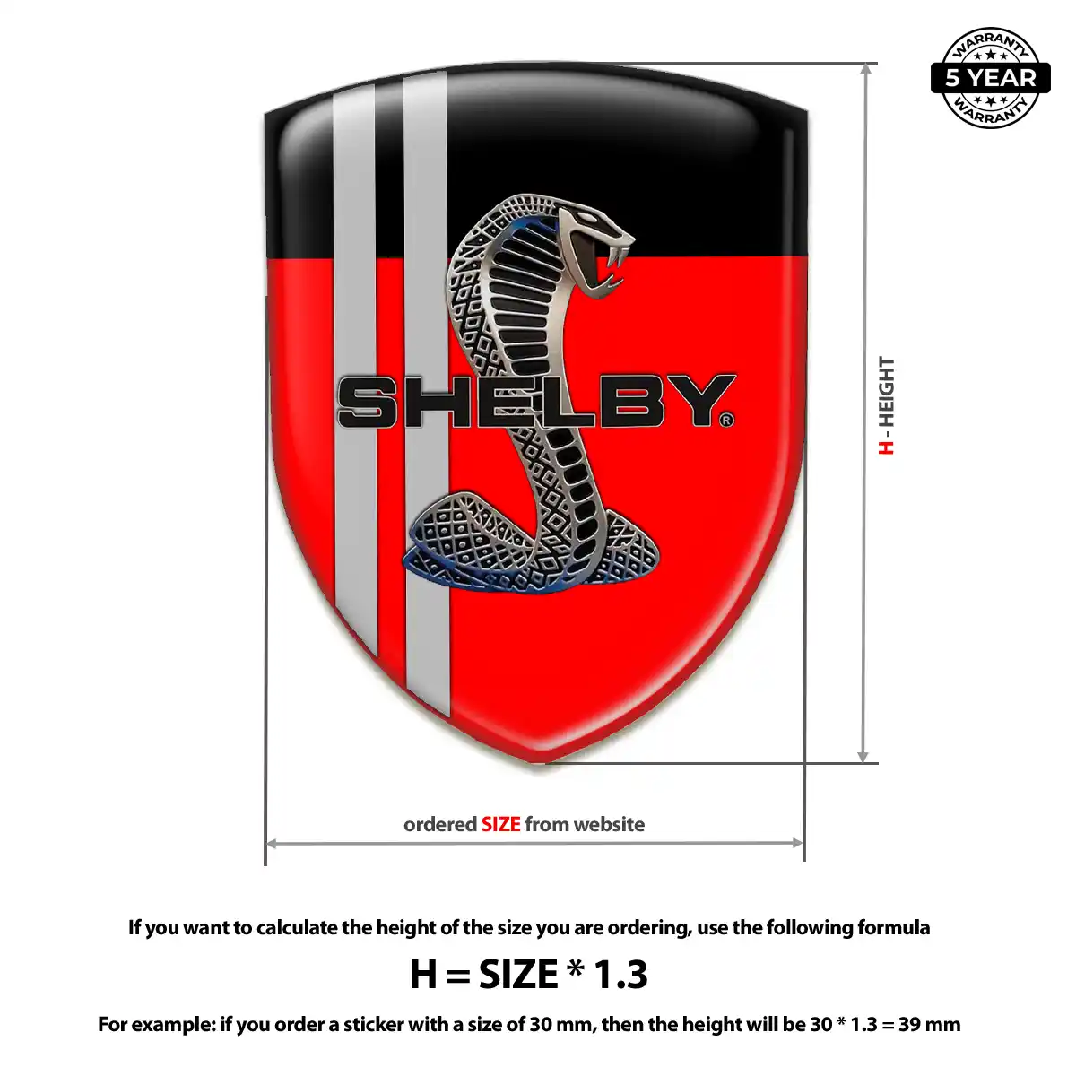 Ford Shelby Emblem Logo Badge Refined Design