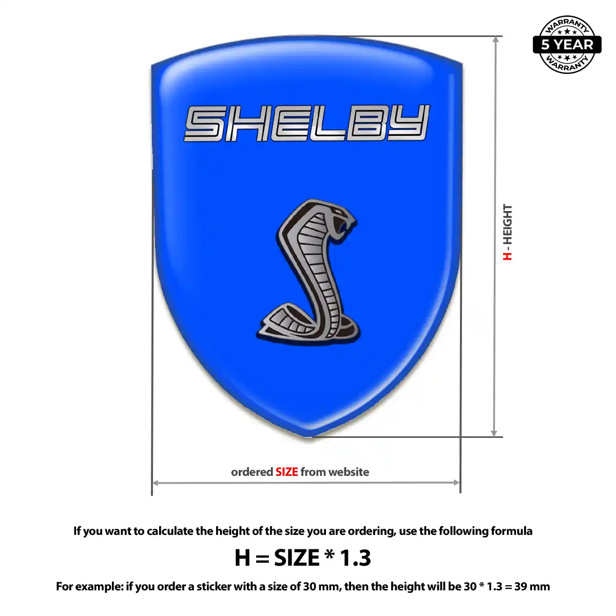 Ford Shelby Emblem Logo Badge Sleek Style
