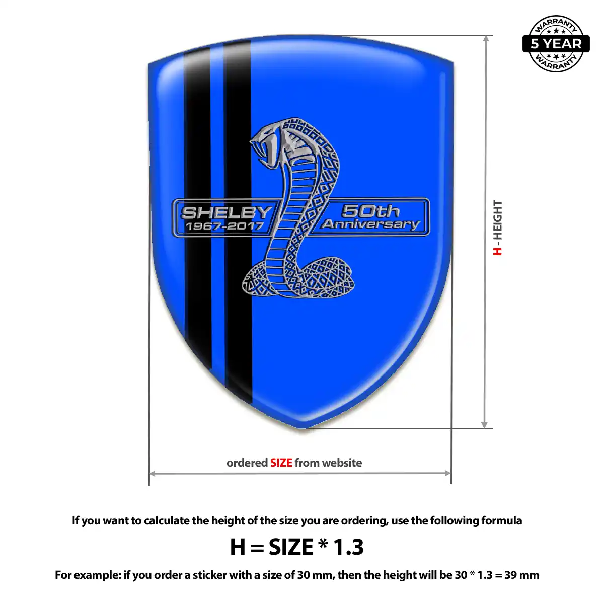 Ford Shelby Emblem Shield Refined Design
