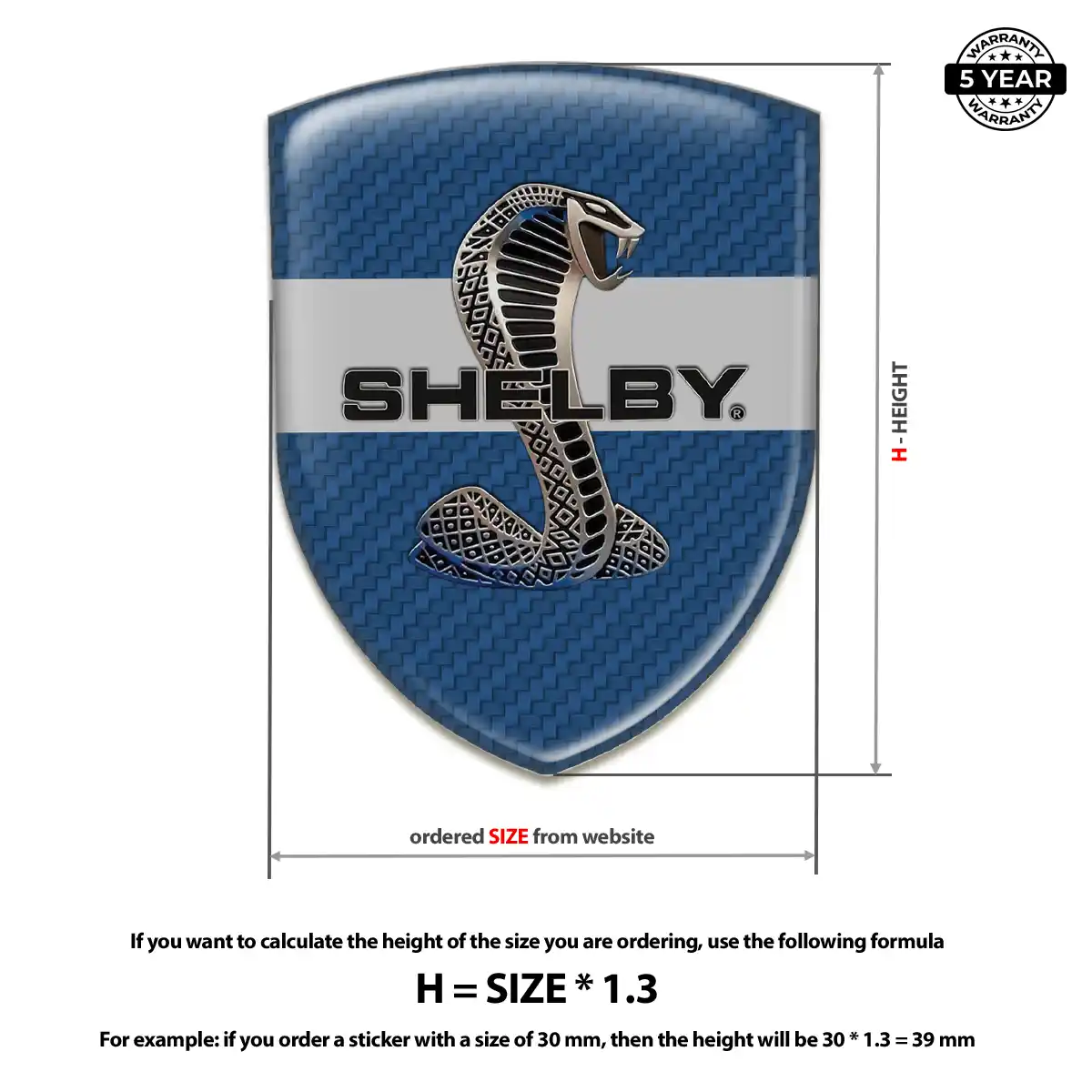 Ford Shelby Emblem Shield Sleek Style