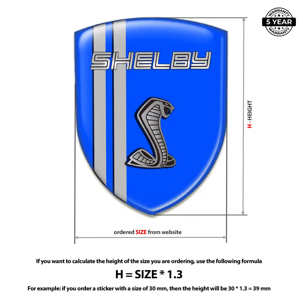 Ford Shelby Emblem Silicone Refined Design