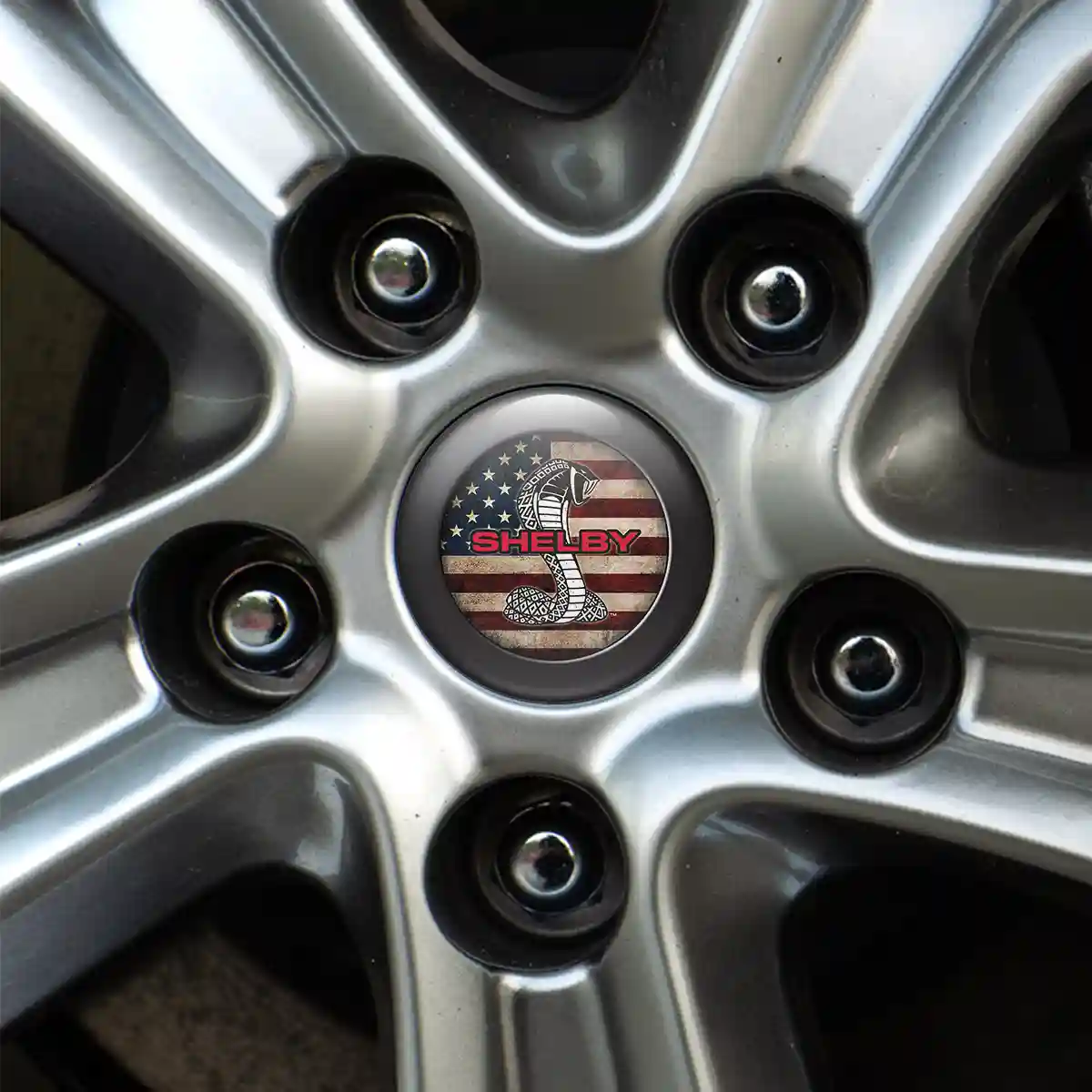 Ford Shelby Emblem Wheel Center Caps Lux Pro Edition