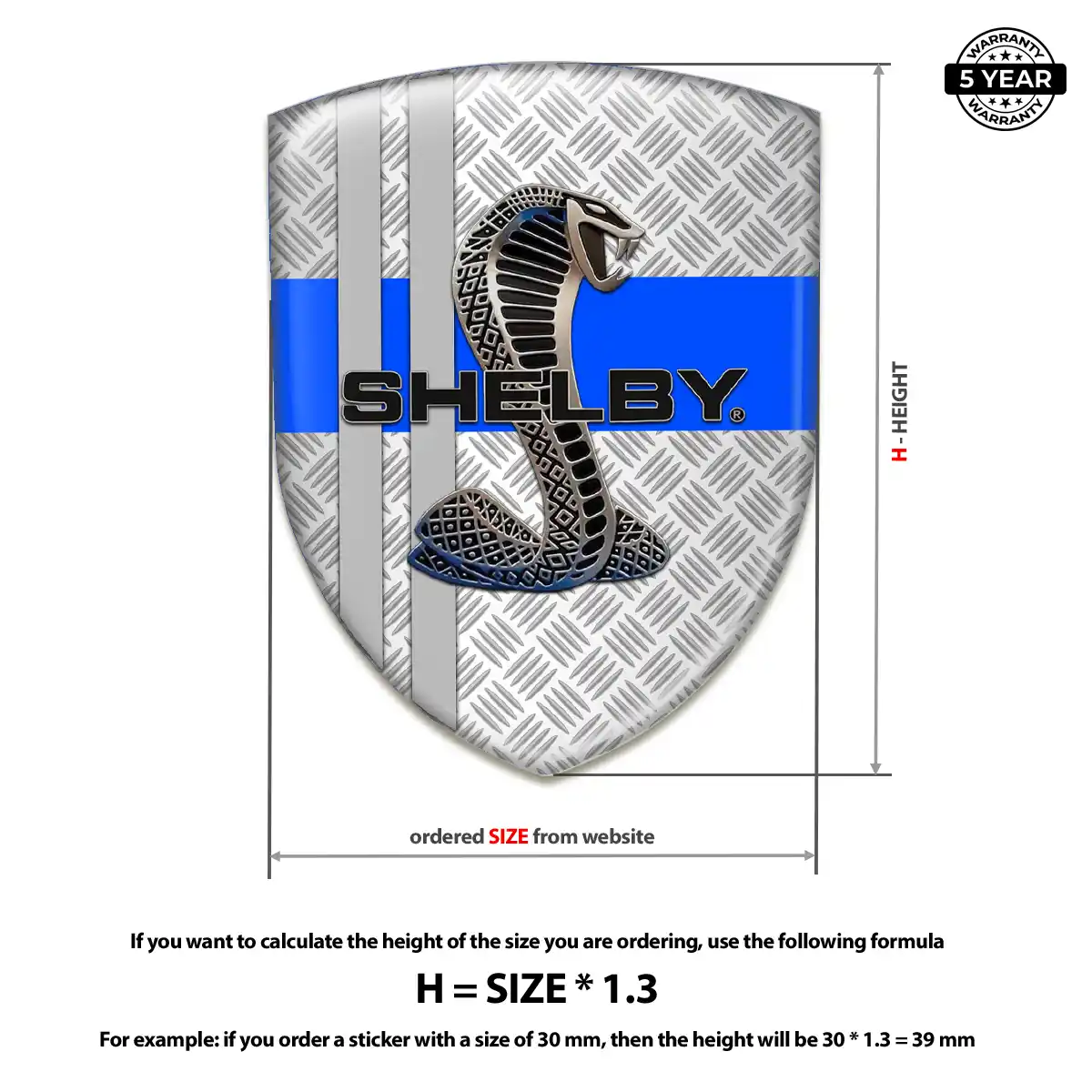 Ford Shelby Gel Emblem Sticker Sleek Style