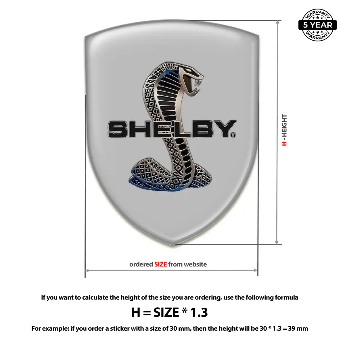 Ford Shelby Logo Badge Refined Design