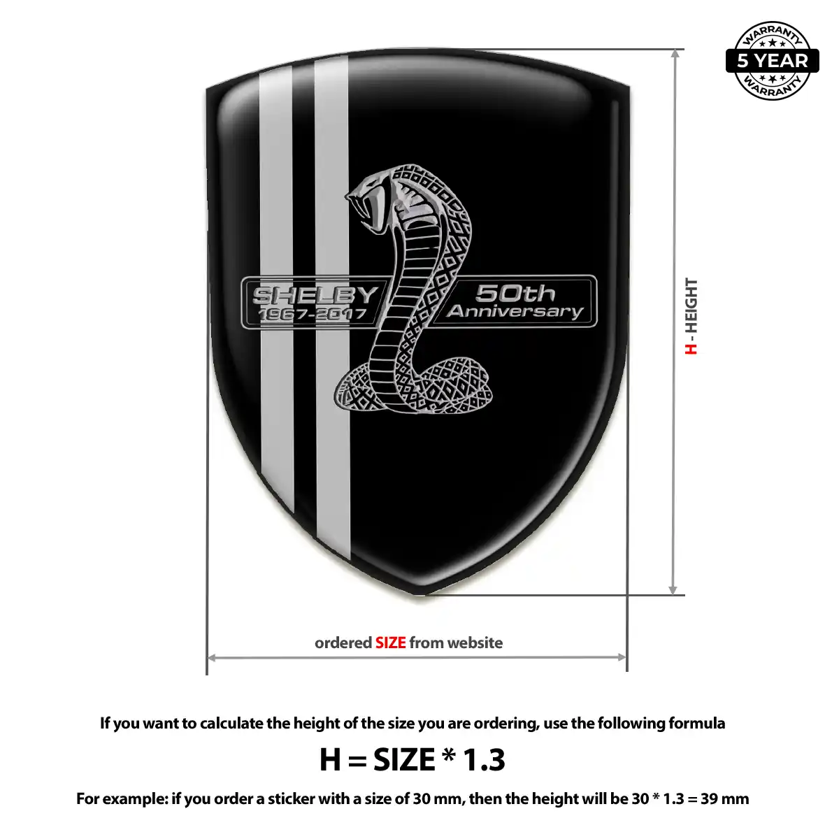 Ford Shelby Logo Badge Sleek Style