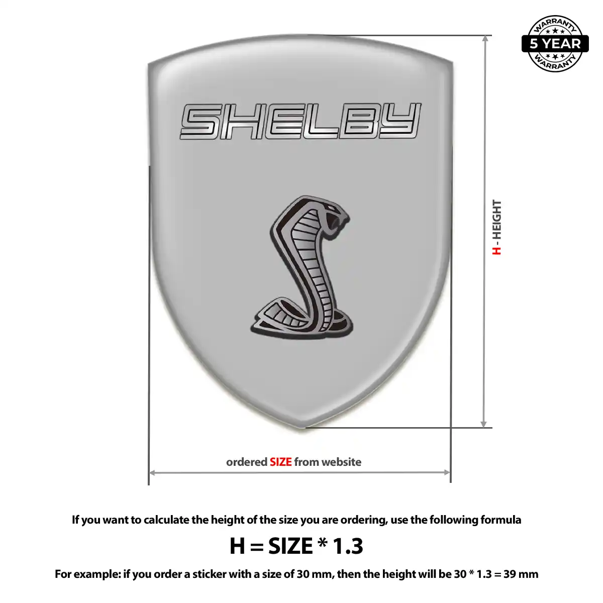 Ford Shelby Logo Emblem Elite Finish