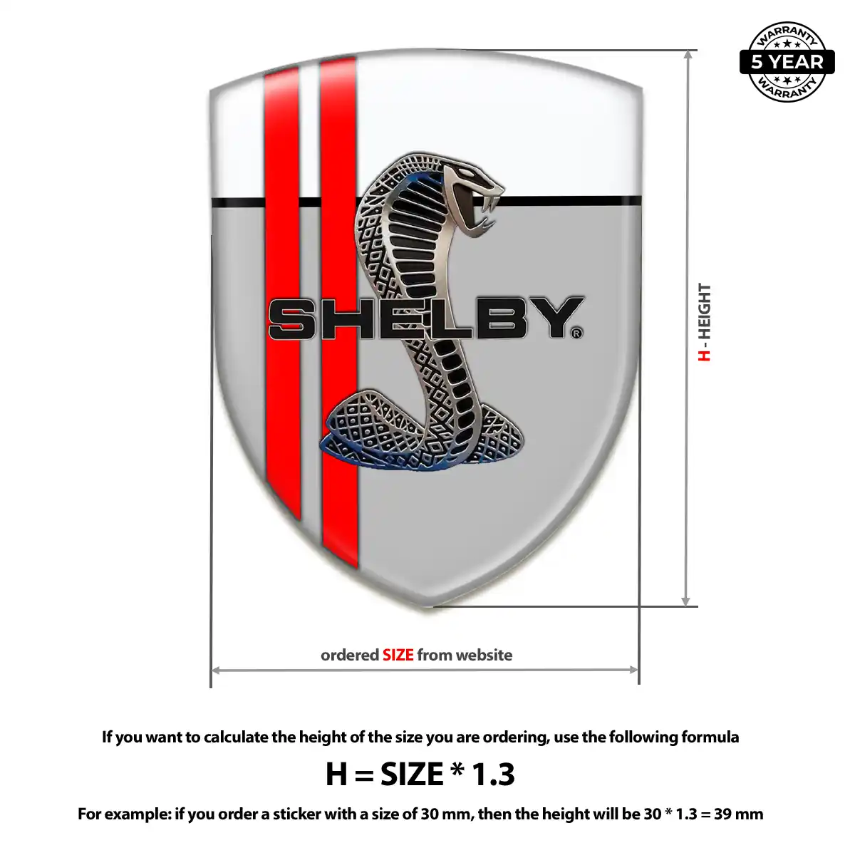 Ford Shelby Logo Sticker Refined Design