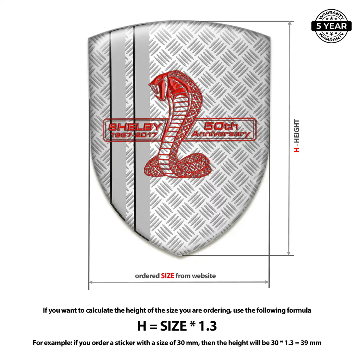 Ford Shelby Resin Badge Sticker Sleek Style