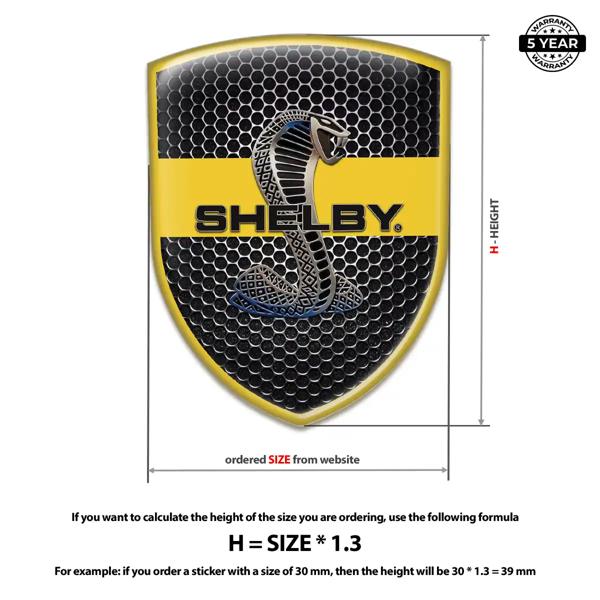 Ford Shelby Silicone Badge Refined Design
