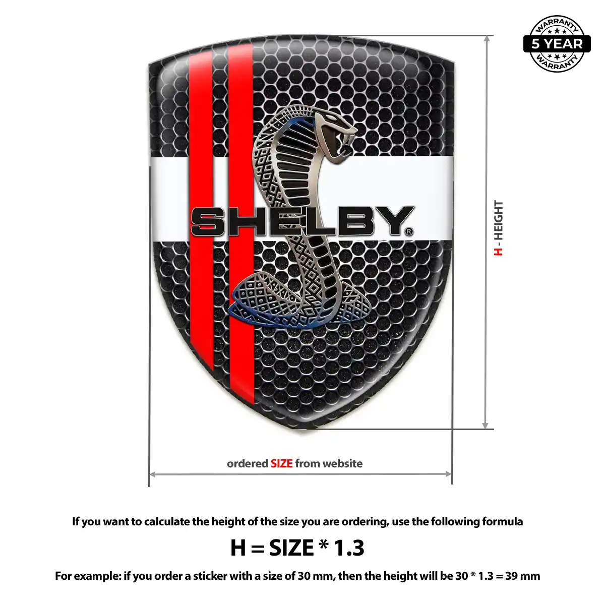 Ford Shelby Silicone Emblem Refined Design