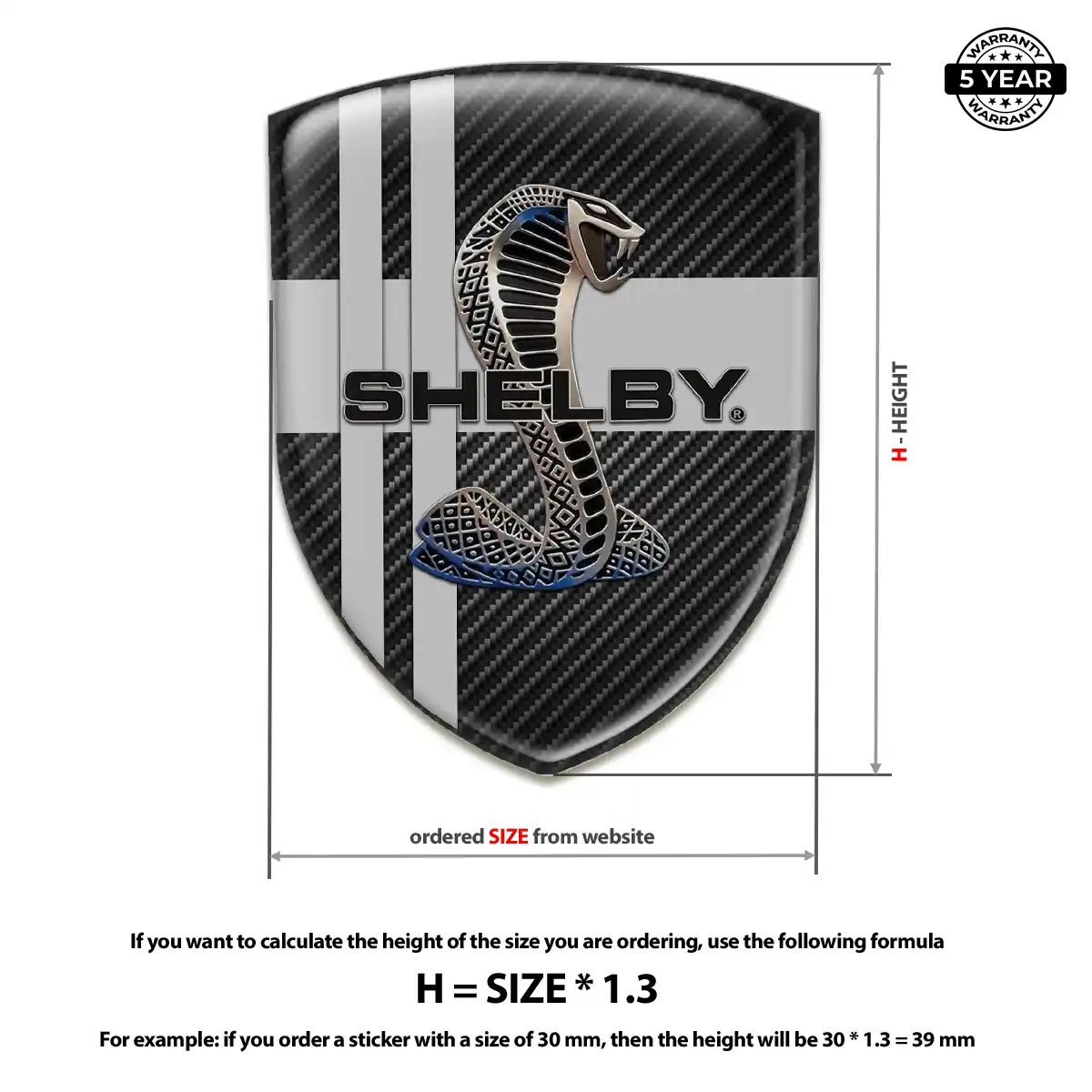Ford Shelby Silicone Emblem Sleek Style