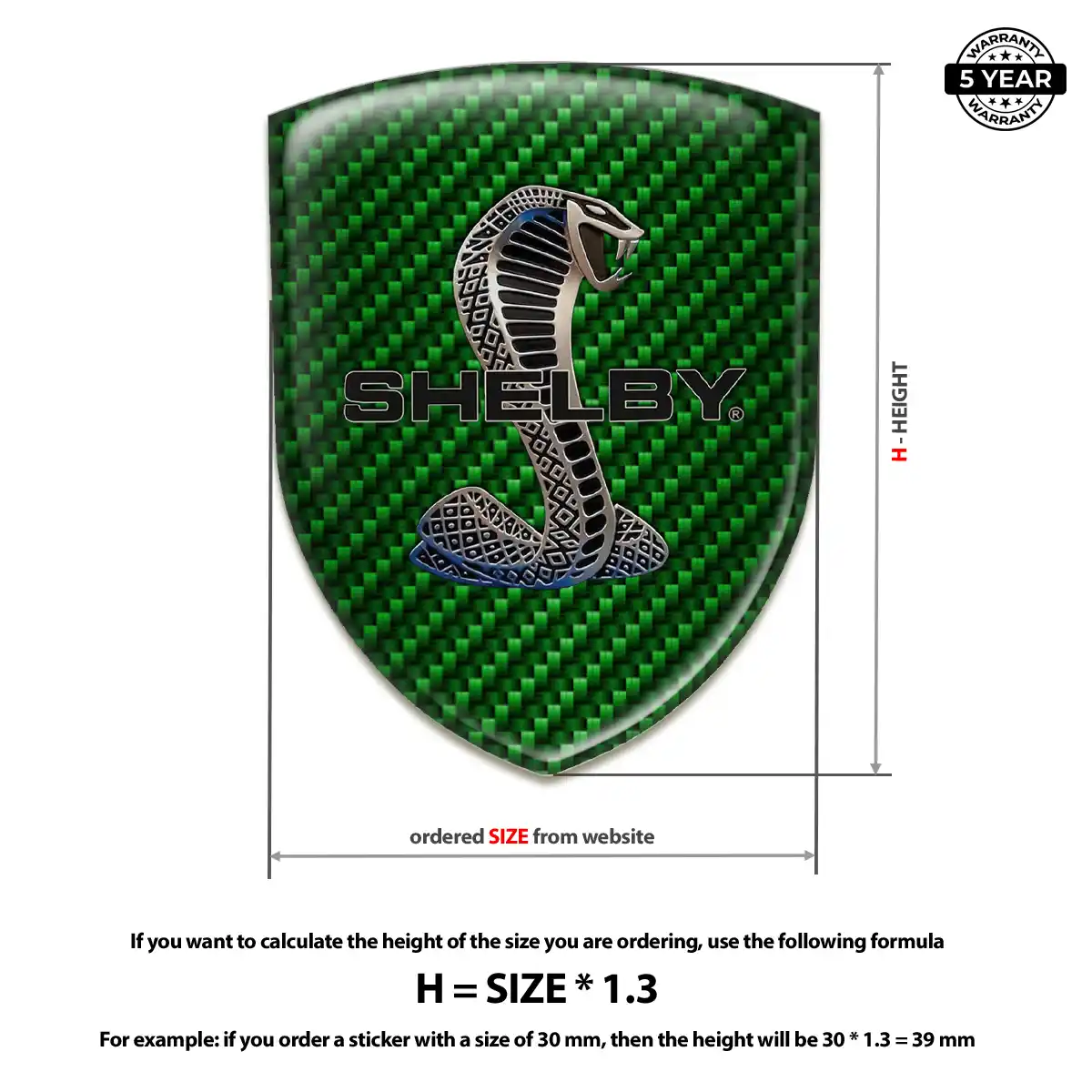 Ford Shelby Sticker Elite Finish