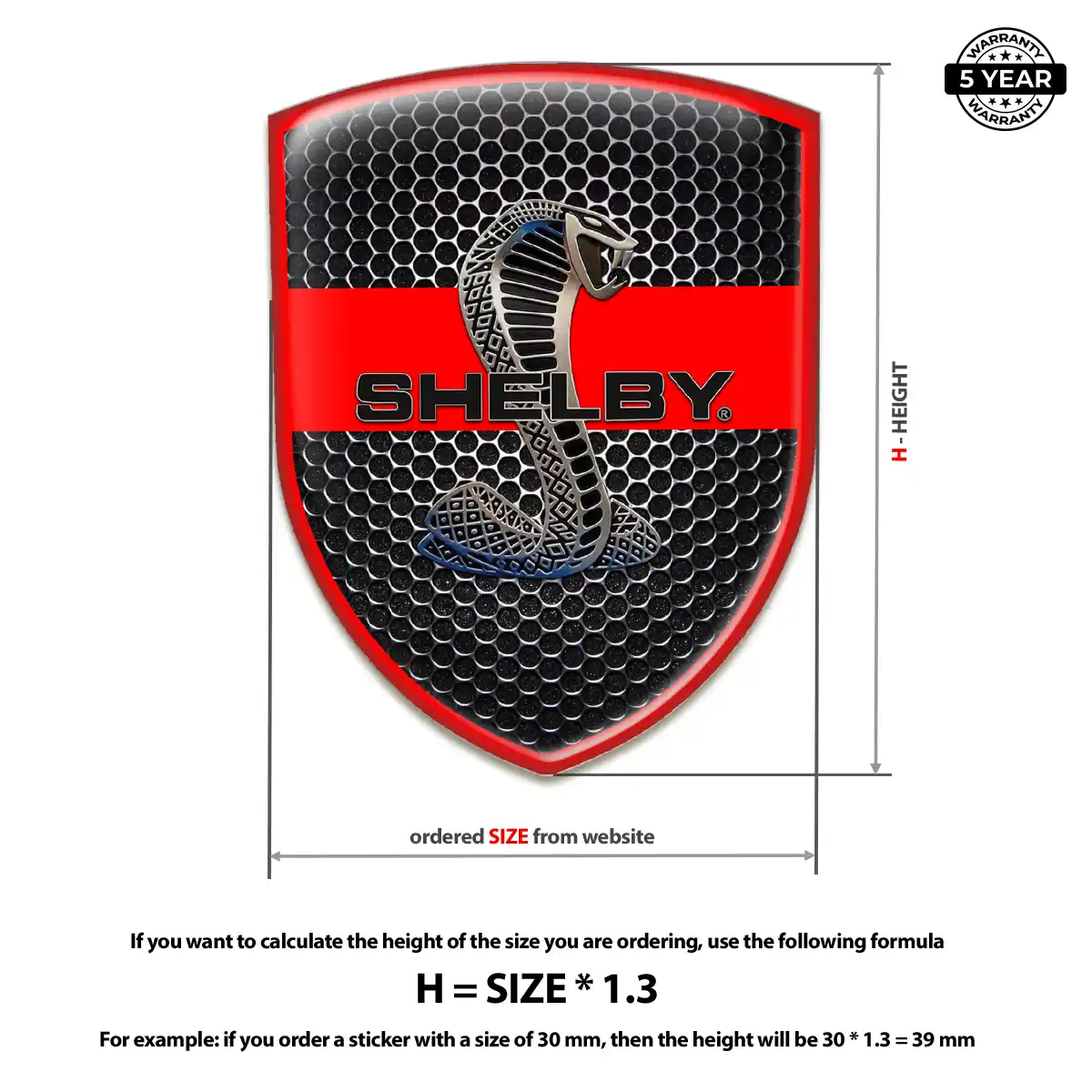 Ford Shelby Sticker Refined Design