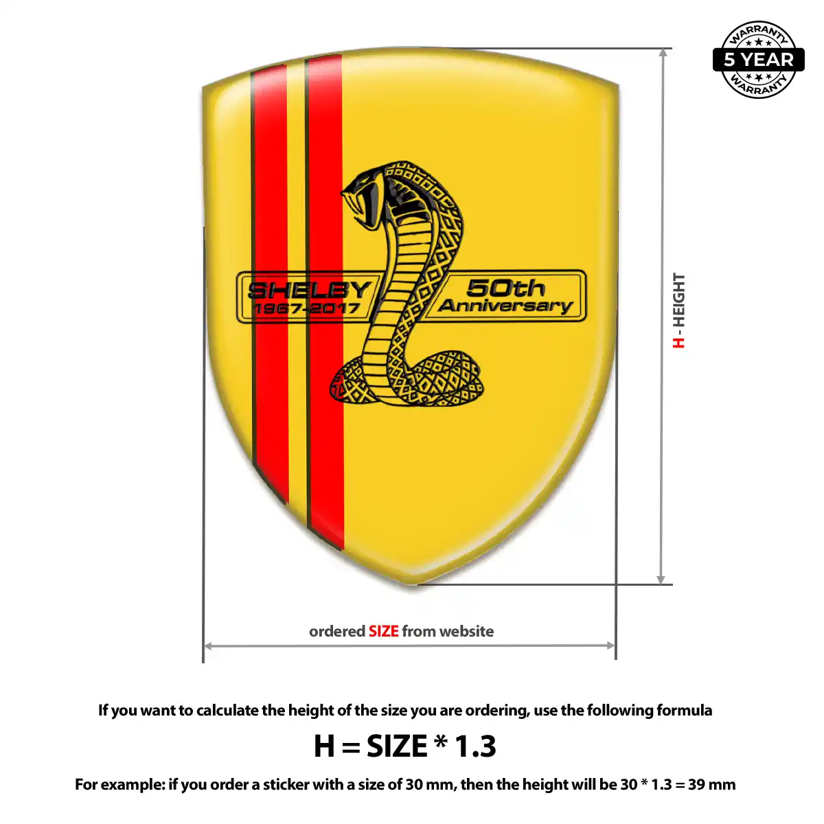 Ford Shelby Sticker Sleek Style