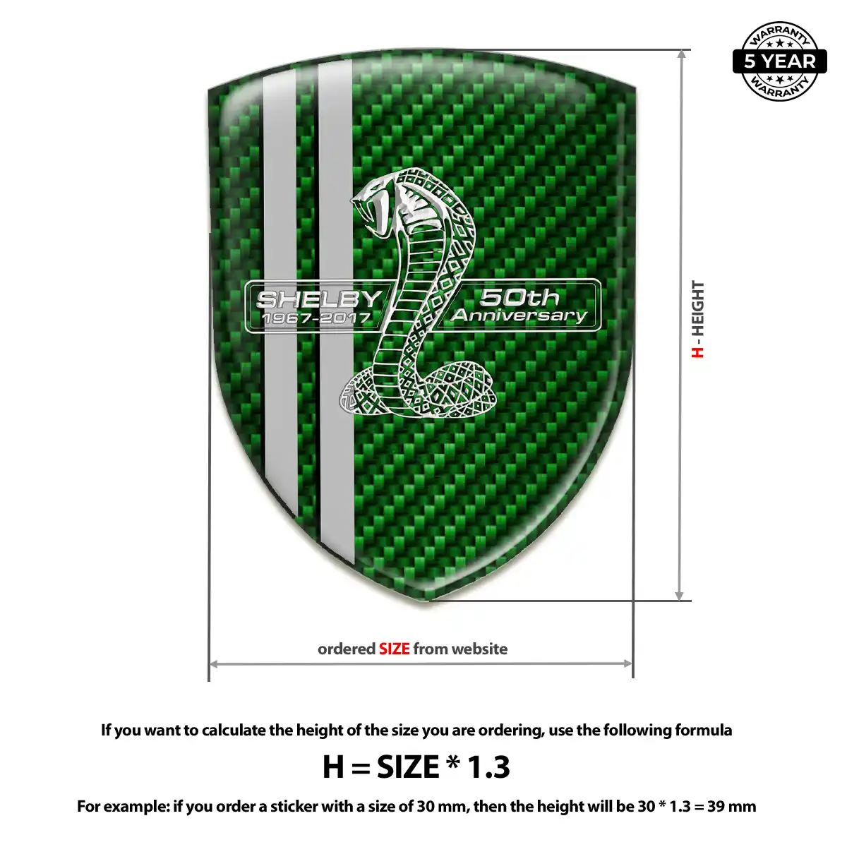 Ford Shelby Vehicle Logo Sticker Sleek Style