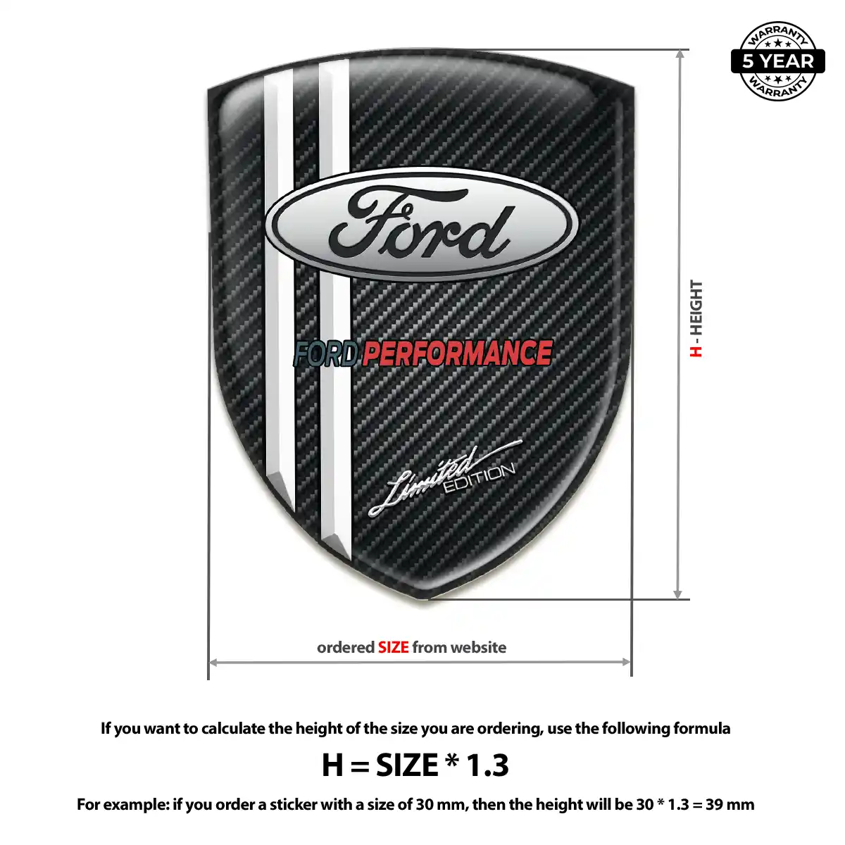 Ford Silicone Badge Refined Design