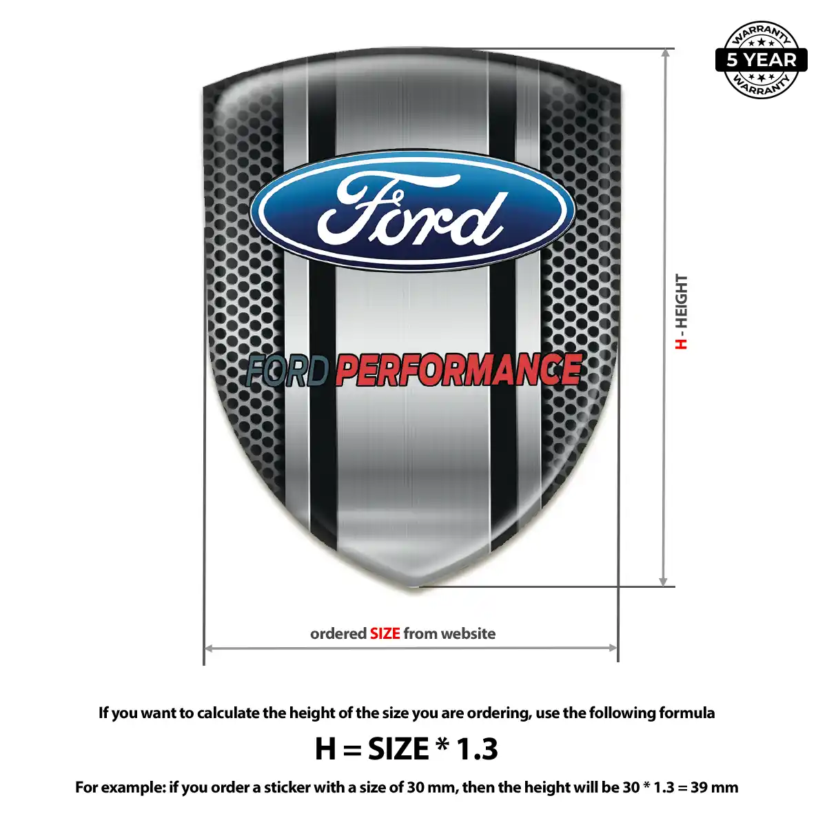 Ford Silicone Badge Sleek Style