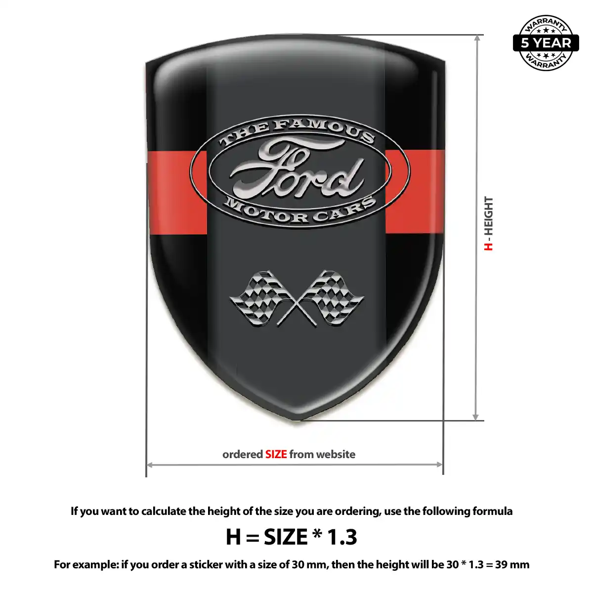 Ford Silicone Emblem Elite Finish