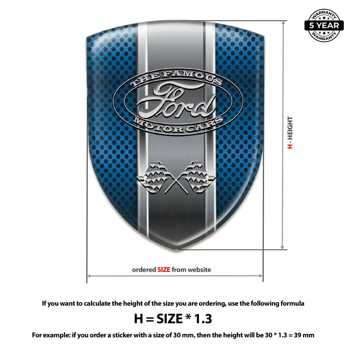 Ford Silicone Emblem Sleek Style