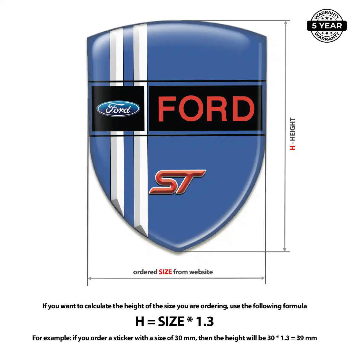 Ford Sticker Refined Design