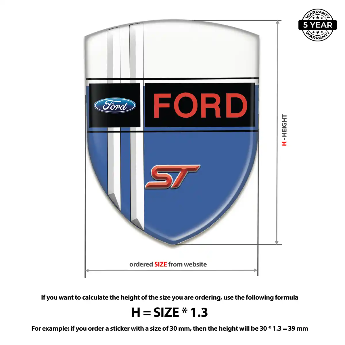 Ford Vehicle Logo Sticker Sleek Style