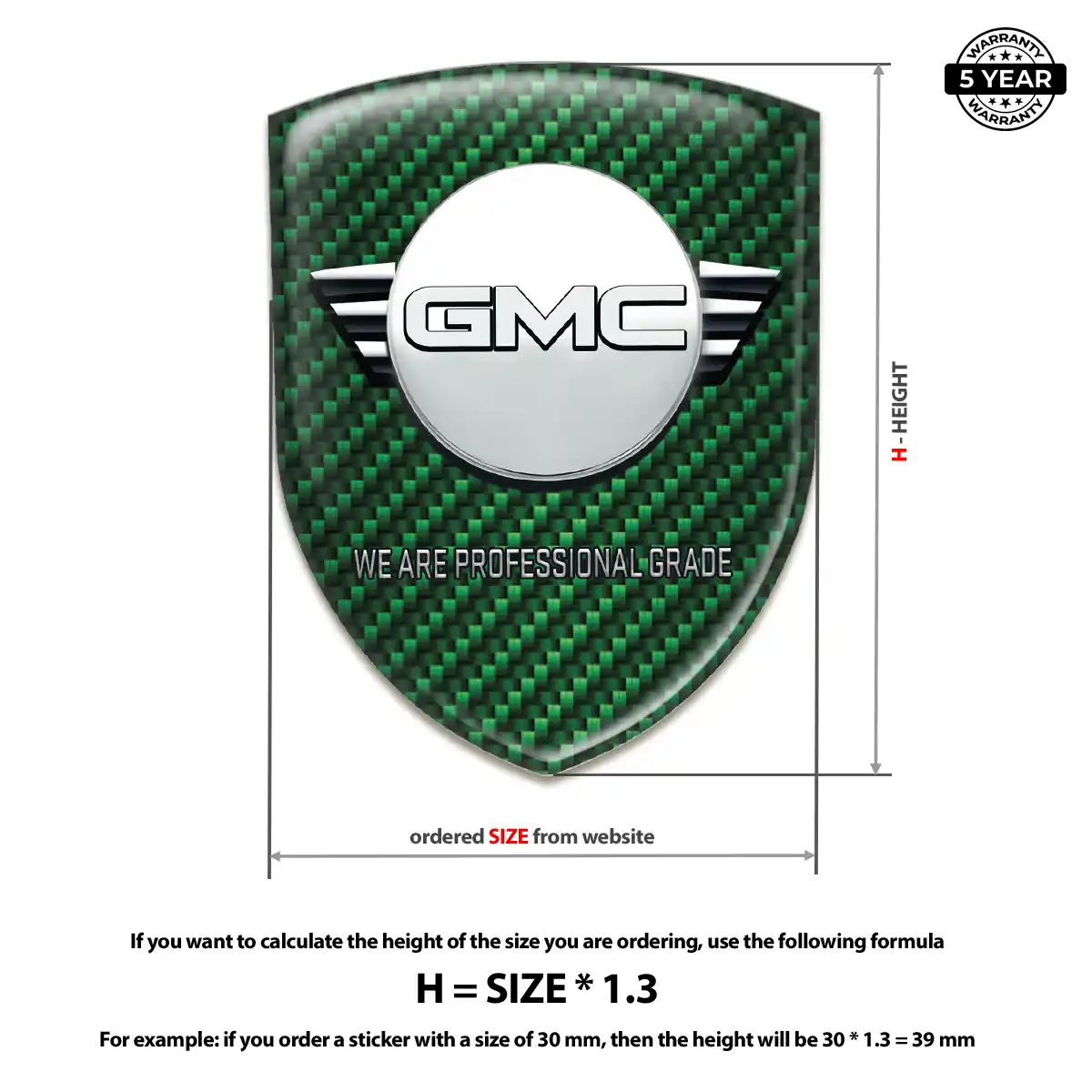 GMC 3D Badge Sticker Elite Edition