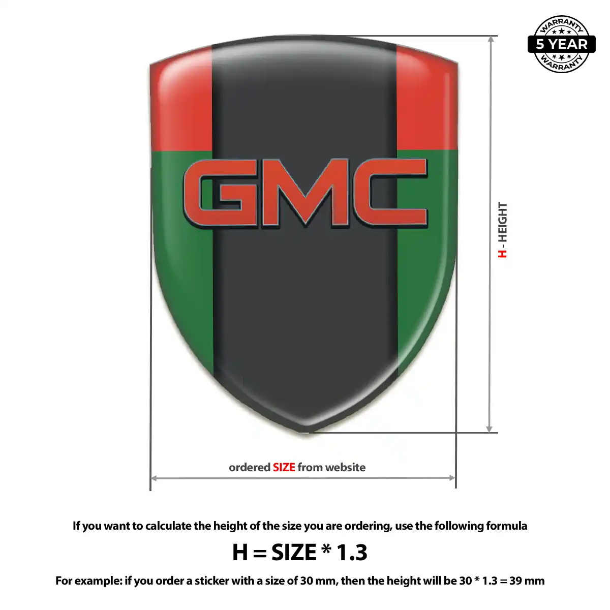 GMC 3D Badge Sticker Opulent Line
