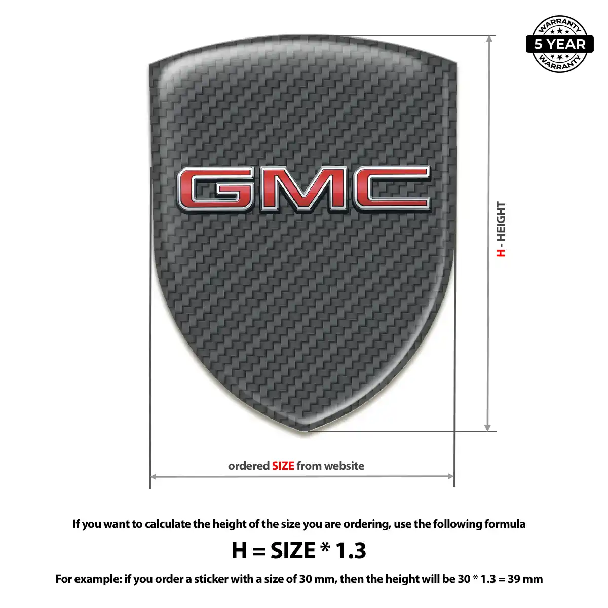 GMC 3D Badge Sticker Prime Quality
