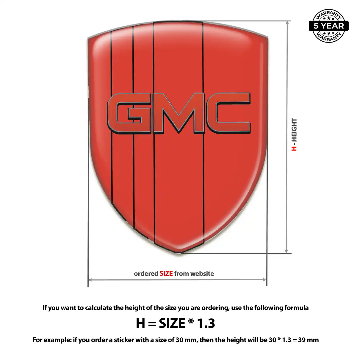 GMC 3D Domed Sticker Deluxe Edition