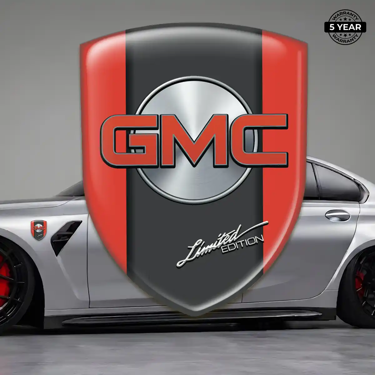 GMC 3D Domed Sticker Refined Design
