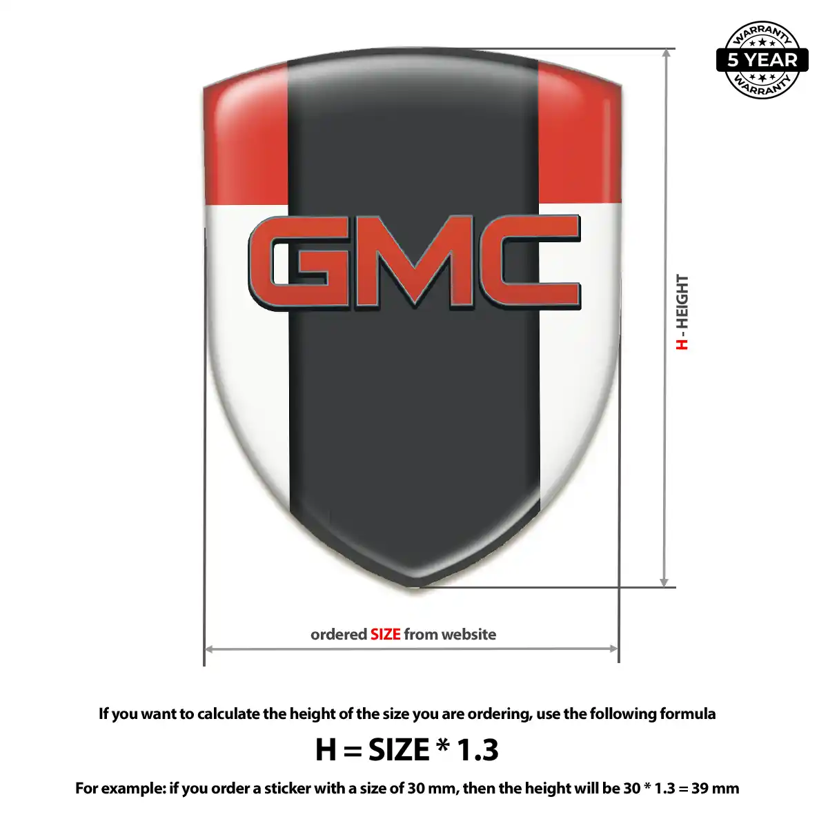 GMC 3D Emblem Sticker Elite Edition