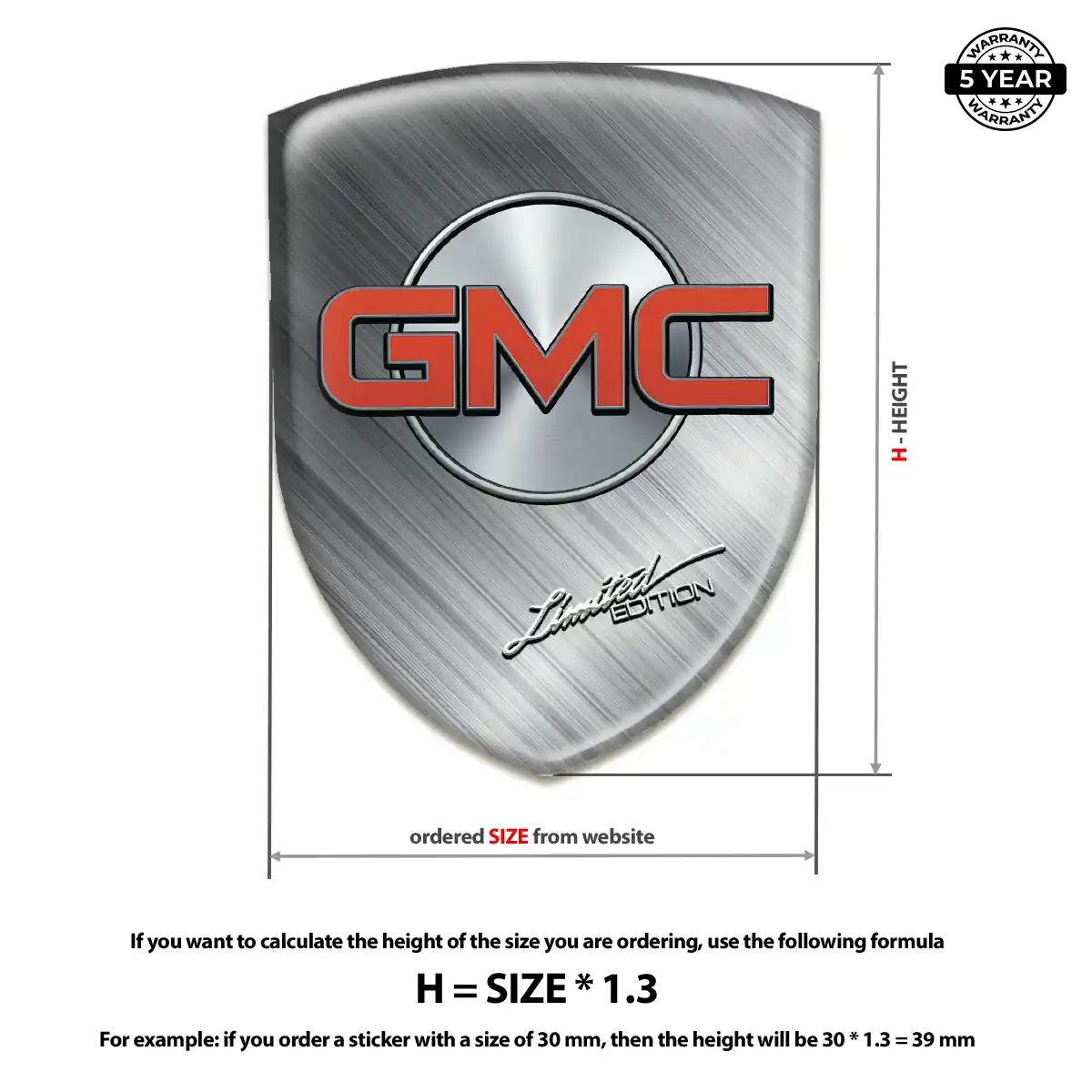 GMC 3D Emblem Sticker Exclusive Series