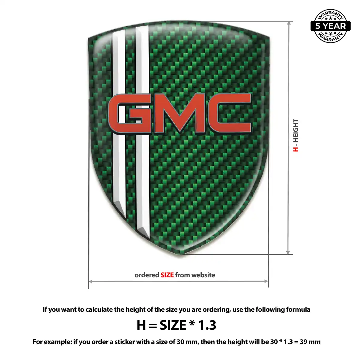 GMC 3D Emblem Sticker Interior Luxe