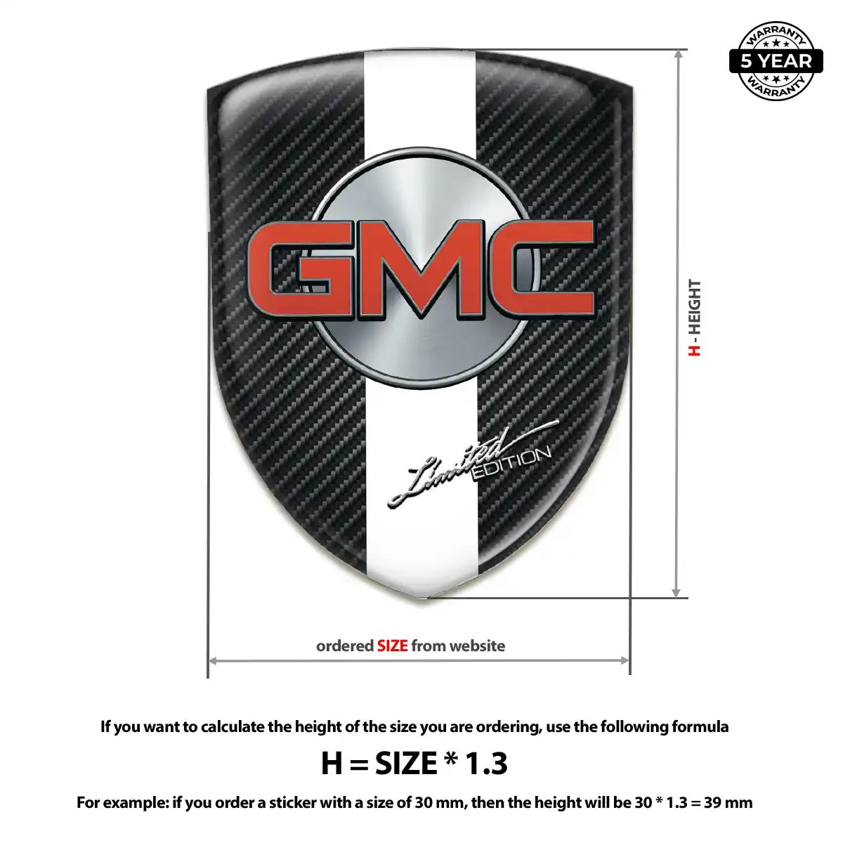 GMC 3D Emblem Sticker Noble Edition