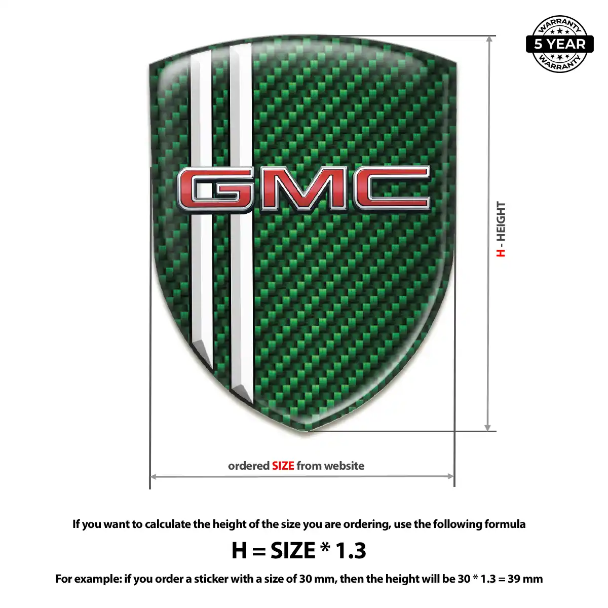 GMC 3D Emblem Sticker Opulent Line