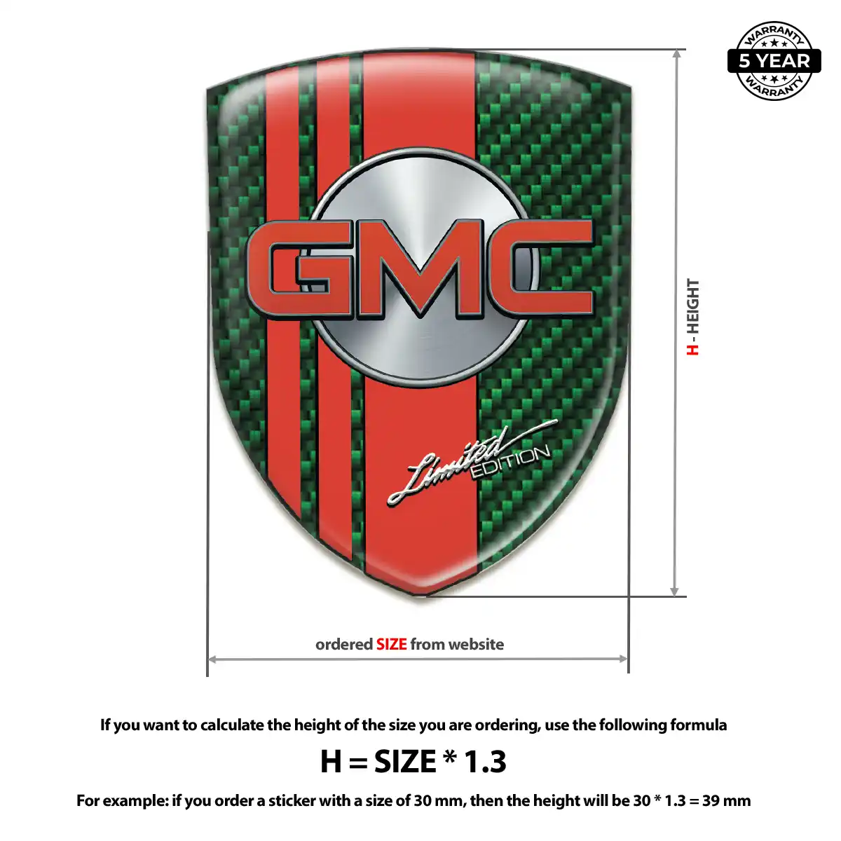 GMC 3D Emblem Sticker Prime Quality