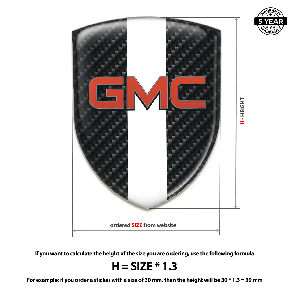 GMC 3D Gel Sticker Deluxe Edition