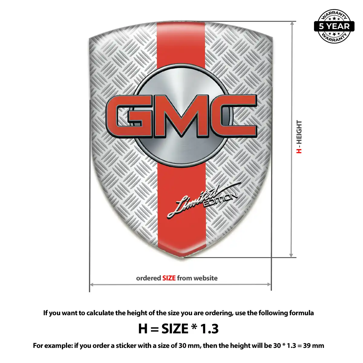 GMC 3D Gel Sticker Elite Edition
