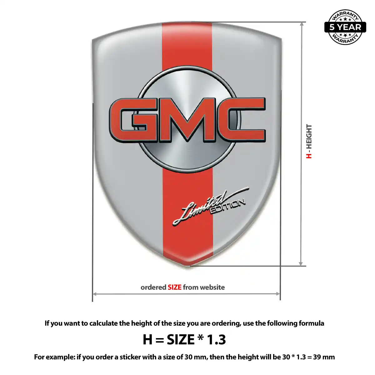 GMC 3D Gel Sticker Prestige Line