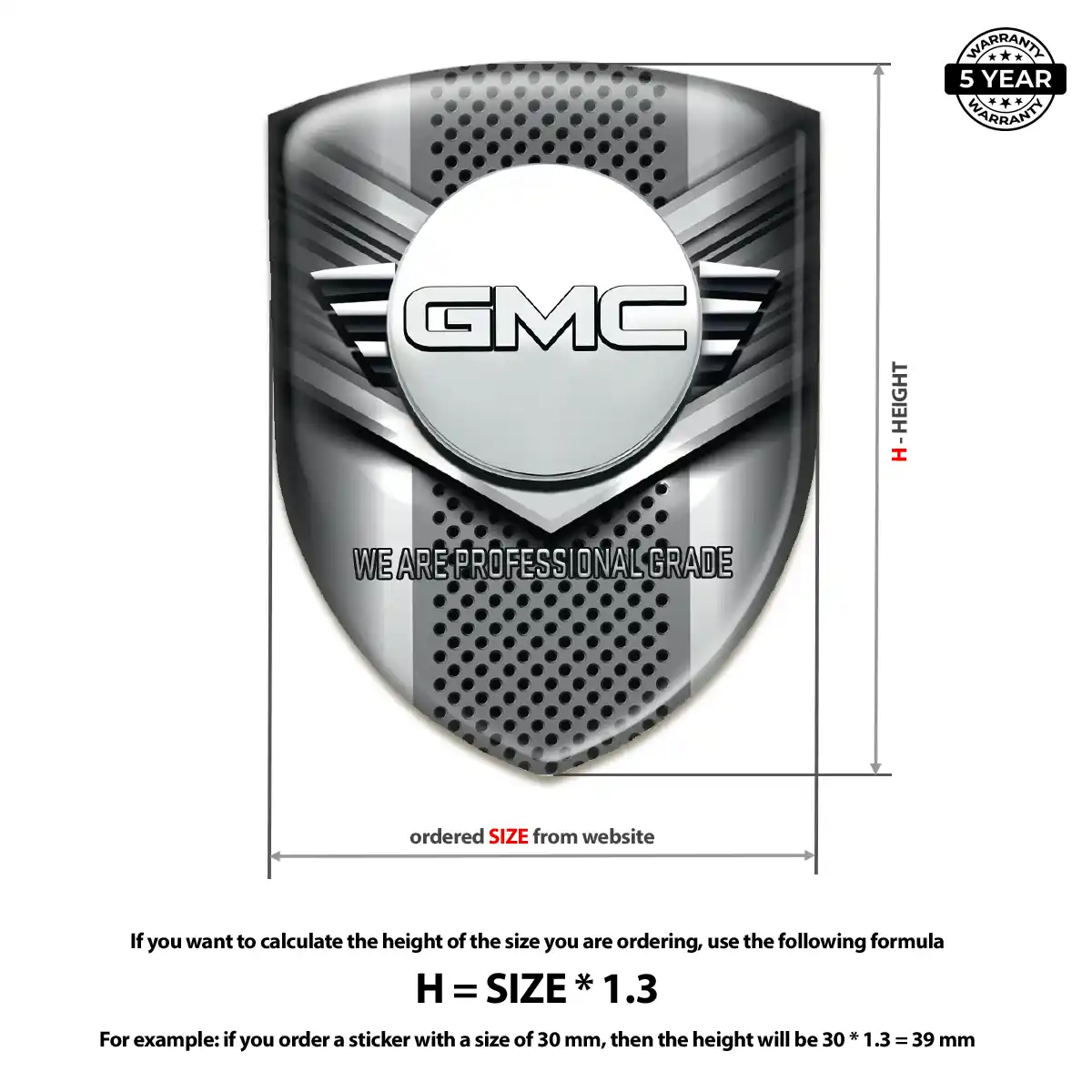 GMC 3D Gel Sticker Resin Elite
