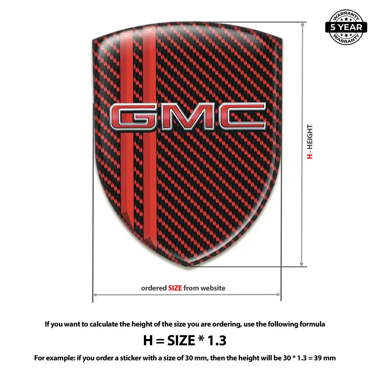 GMC 3D Gel Sticker Superior Craft