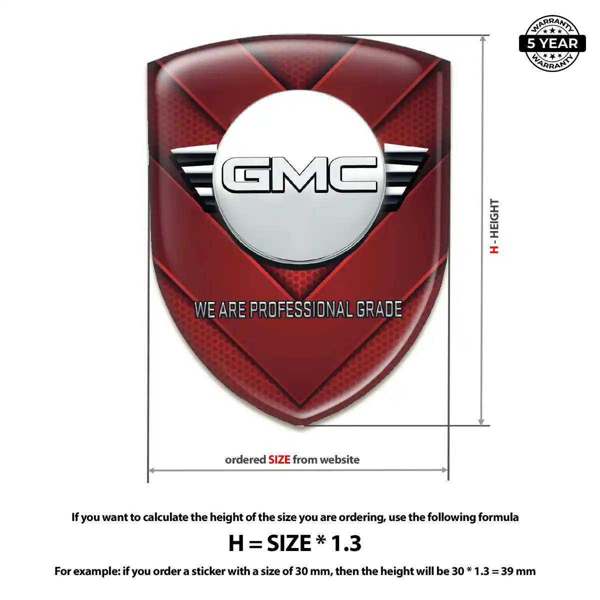 GMC 3D Logo Sticker Exclusive Series