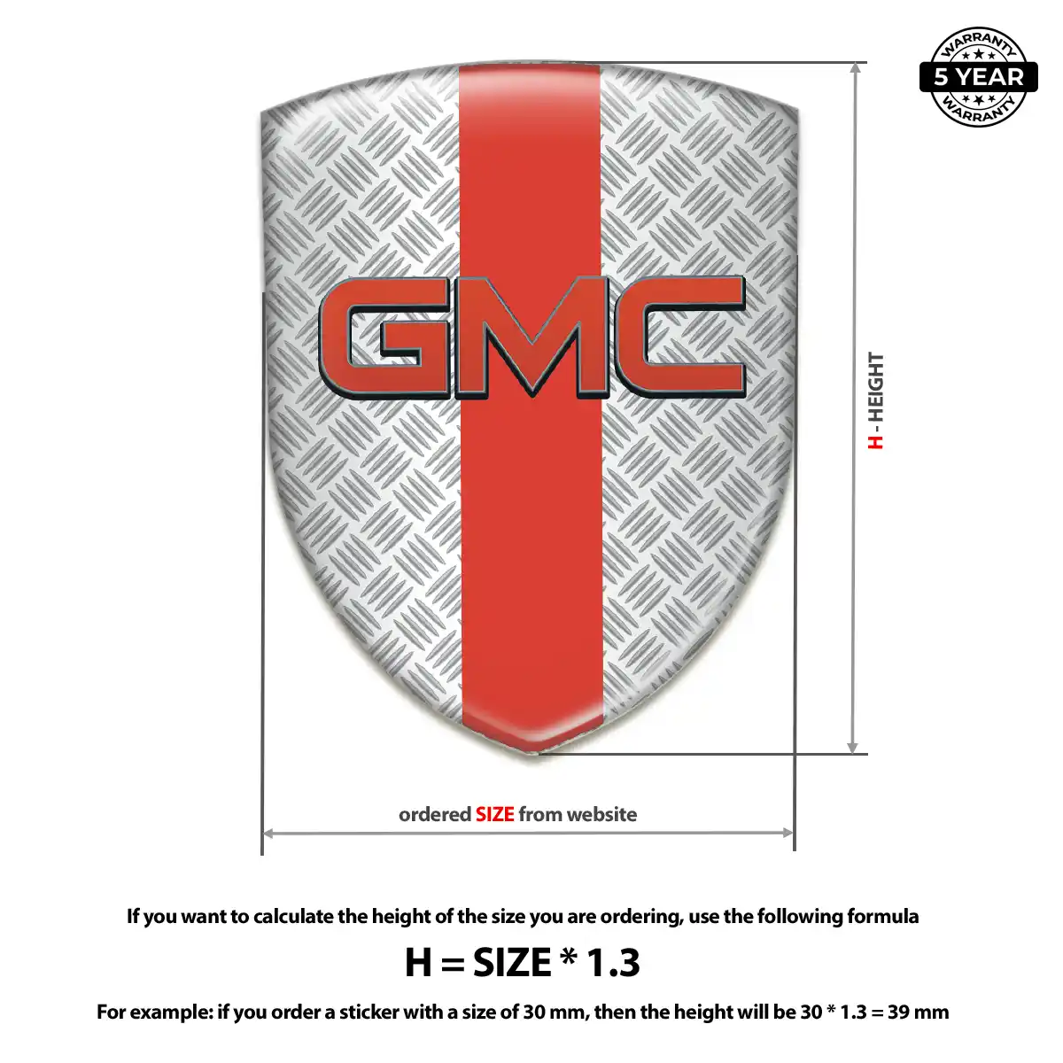 GMC 3D Logo Sticker Prestige Line