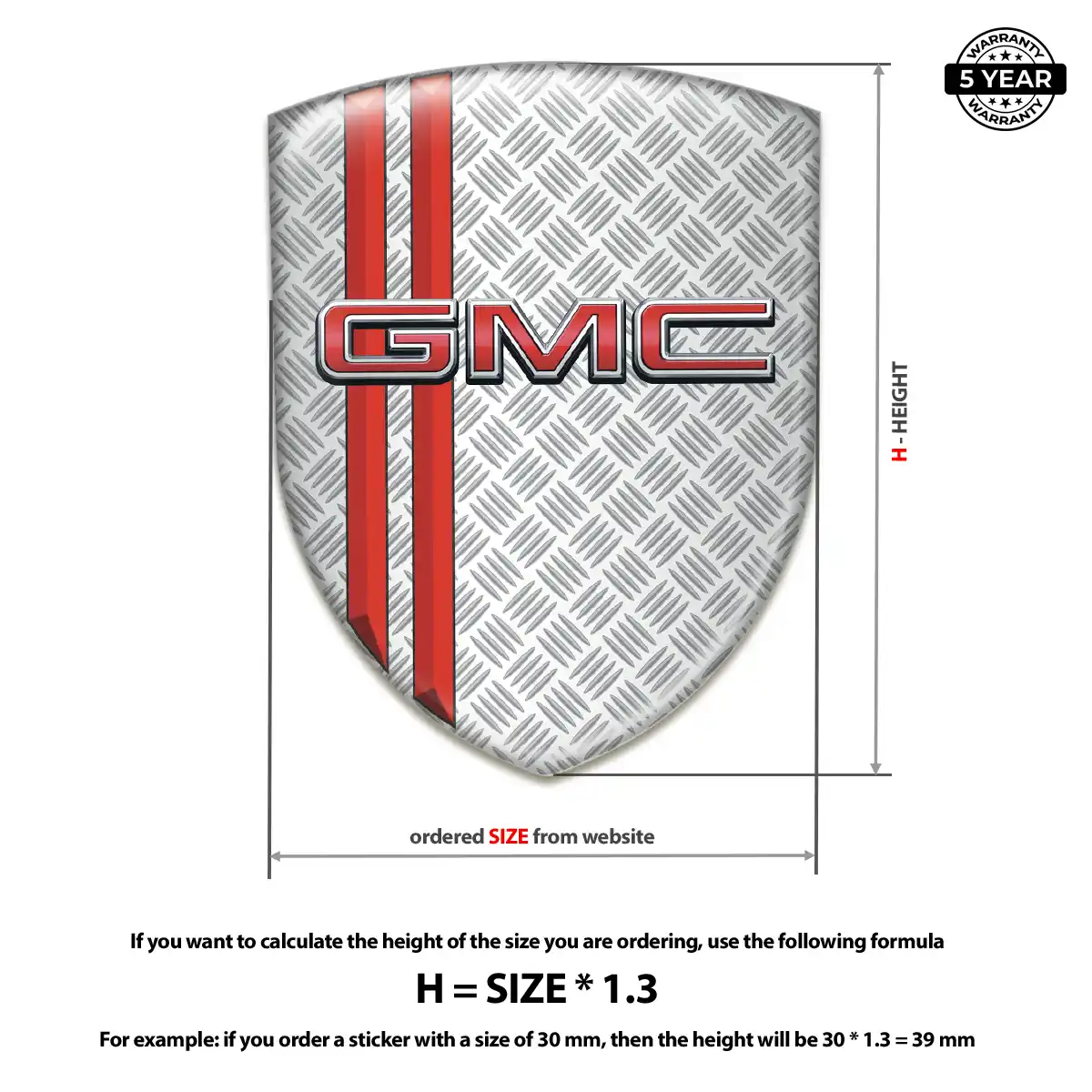 GMC 3D Logo Sticker Sleek Style