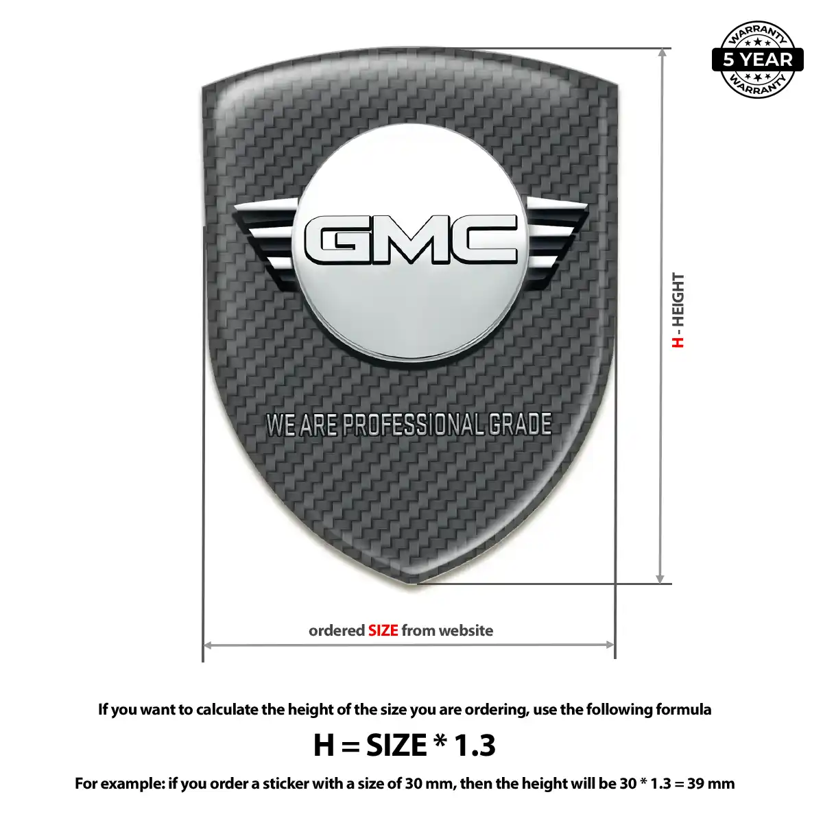 GMC 3D Resin Sticker Deluxe Edition