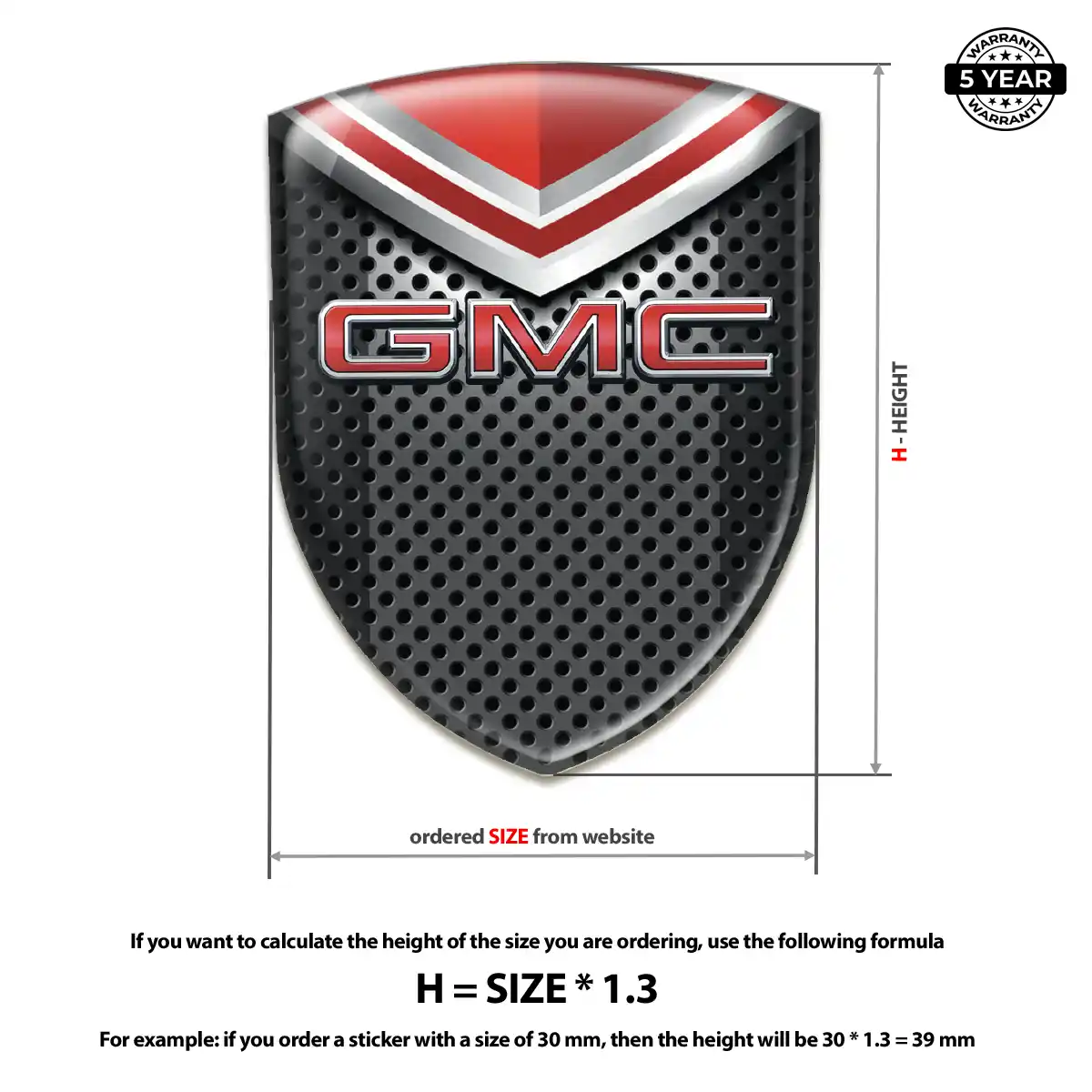 GMC 3D Resin Sticker Elite Edition