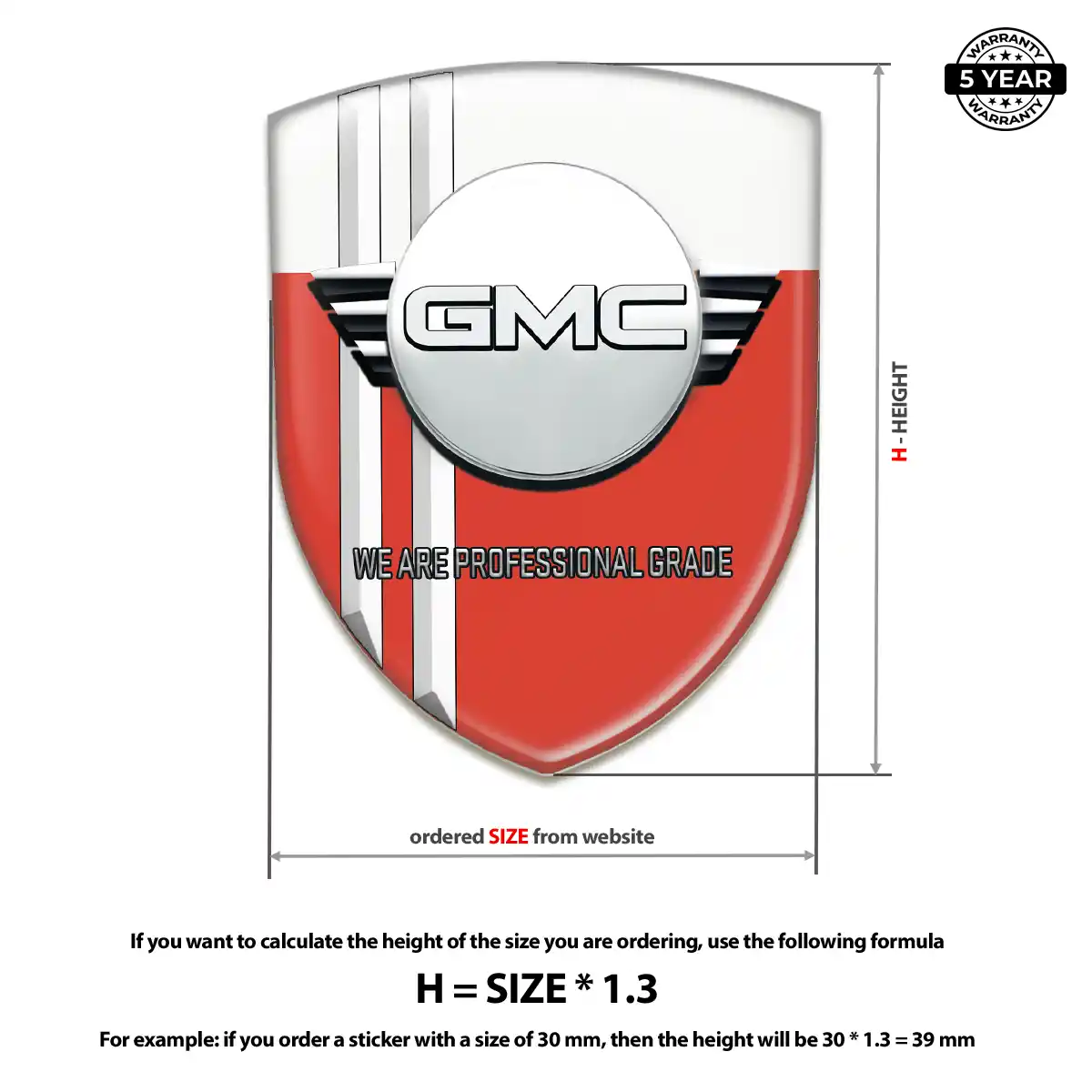 GMC 3D Resin Sticker Noble Edition