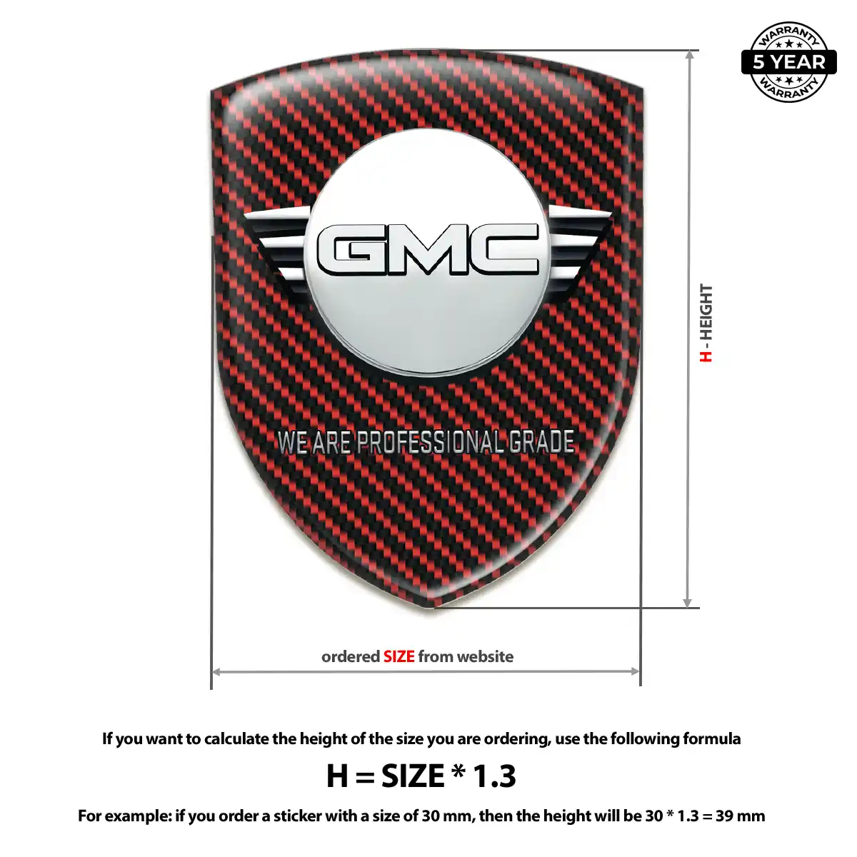 GMC 3D Resin Sticker Resin Elite