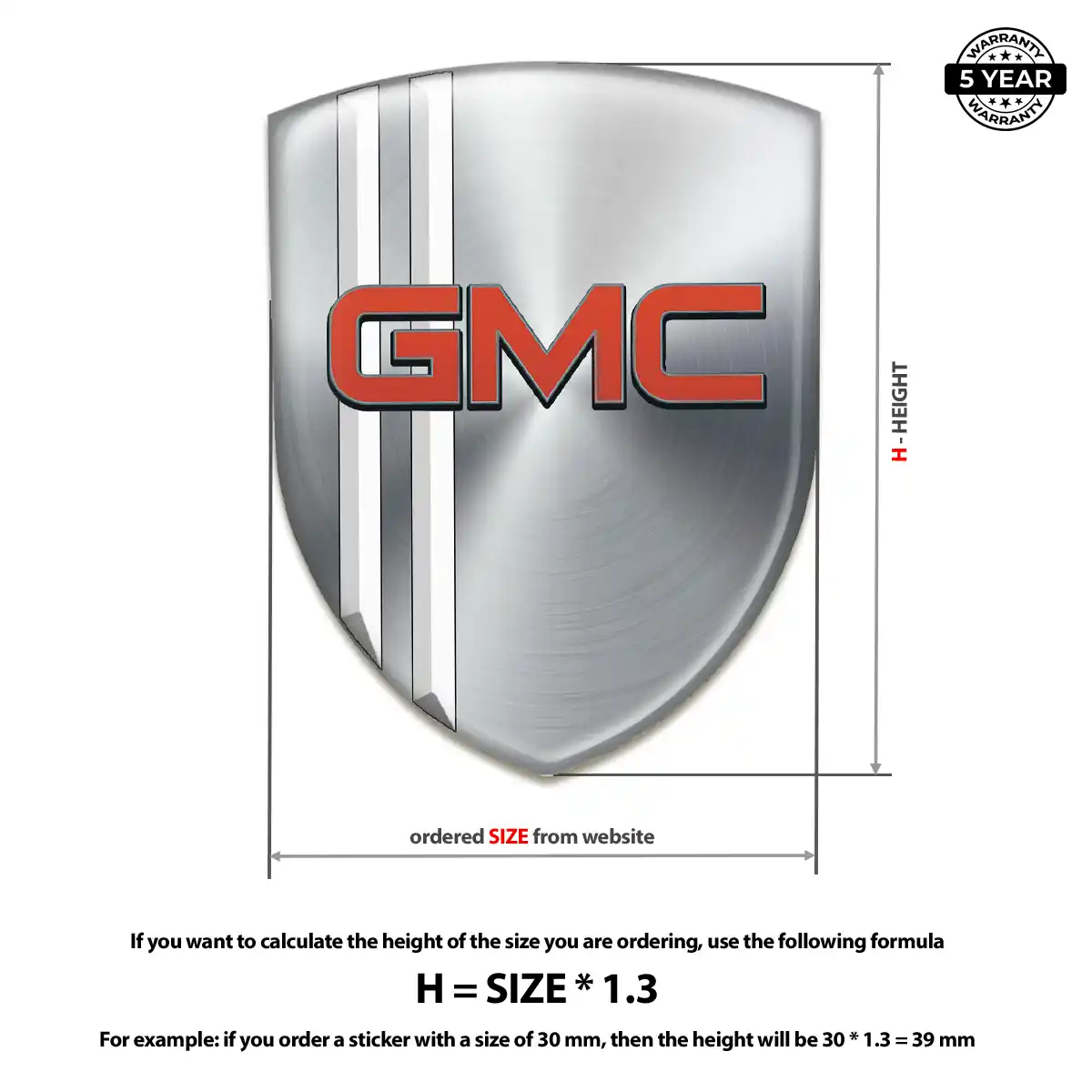 GMC 3D Resin Sticker Superior Craft