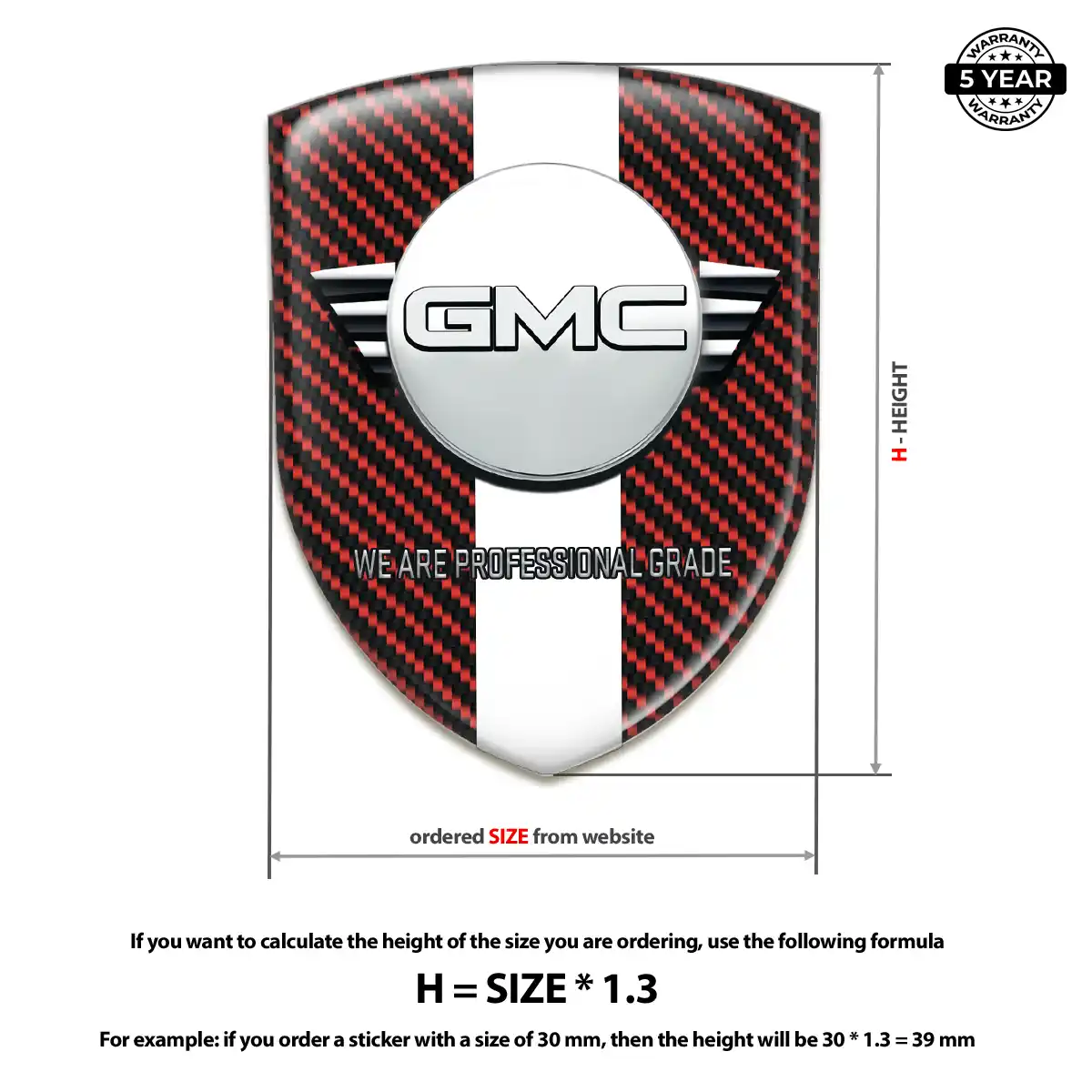 GMC Automotive Emblem Sticker Elite Edition